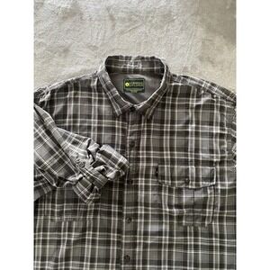 G.H. Bass Explorer Shirt‎ Mens XL Plaid Roll Tab Sleeve Outdoor Fishing Hiking